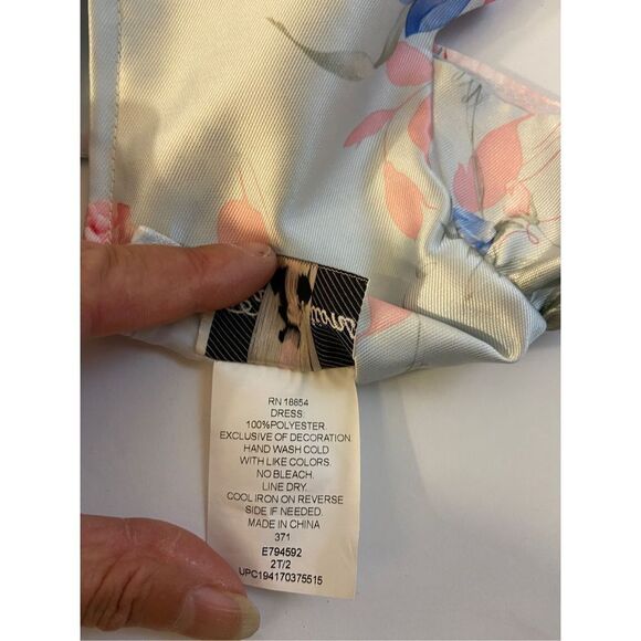 Rare edition 2t formal dress new light blue pink rn#18854 NEW - Picture 3 of 7